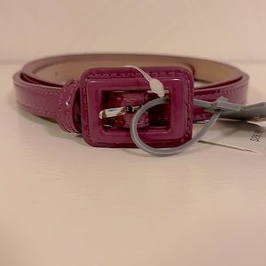 NWT ANN TAYLOR Magenta Skinny Belt